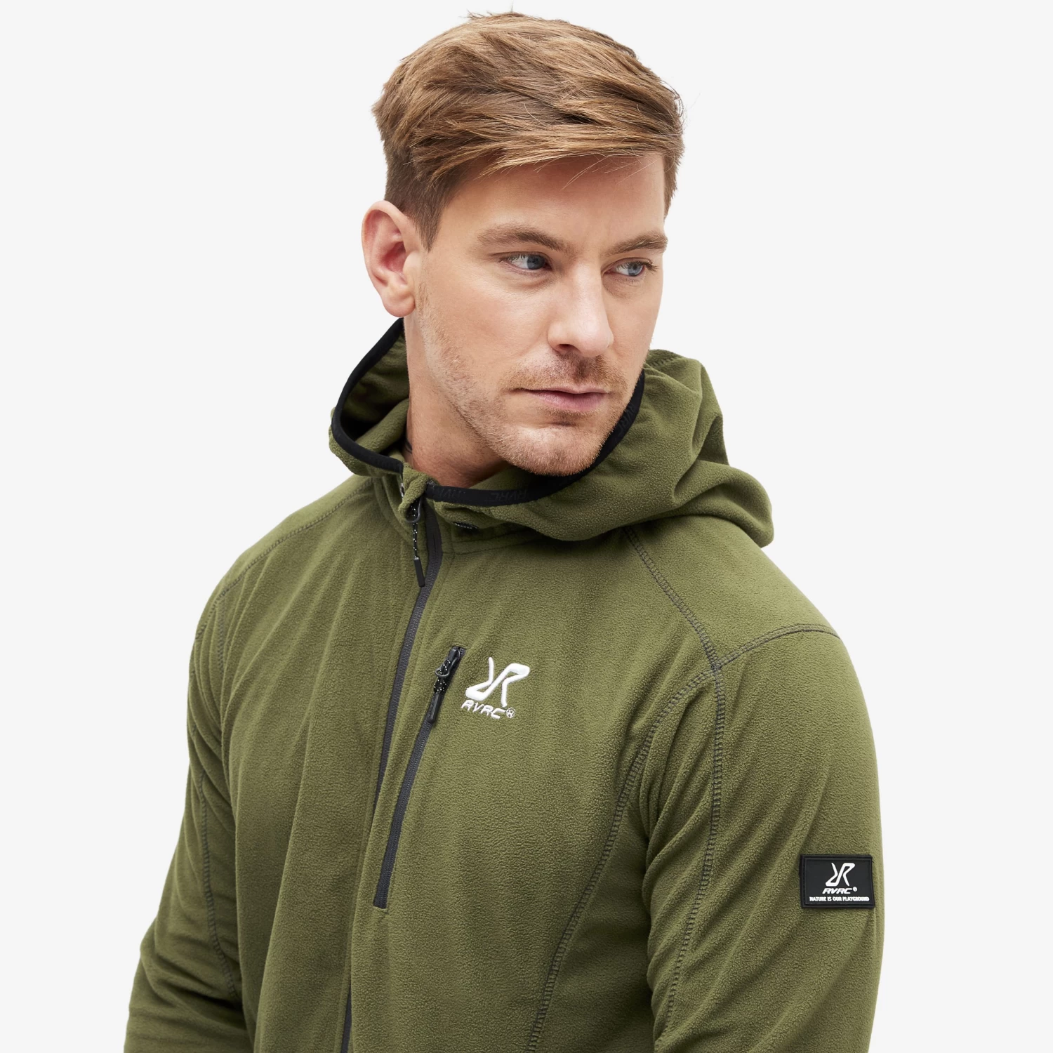 Trekker Hoodie Men Dark Olive 4 Trekker Hoodie Men Dark Olive - Image 4
