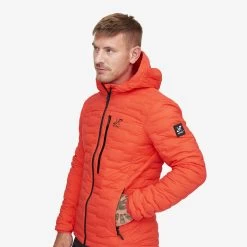 Flex Down Jacket Men Mandarin Red -RevolutionRace Store 27803e19 c5cb 4184 9c1b 62f44f0477c2