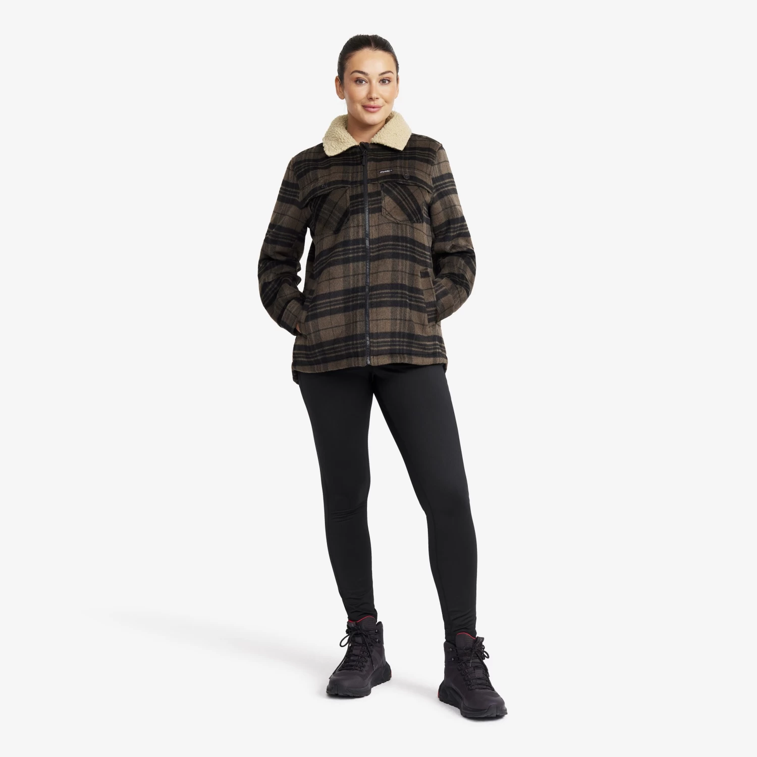 Lumber Jacket Women Mud/Black 2 Lumber Jacket Women Mud/Black - Image 2