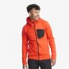 Illusion Hoodie Men Mandarin Red