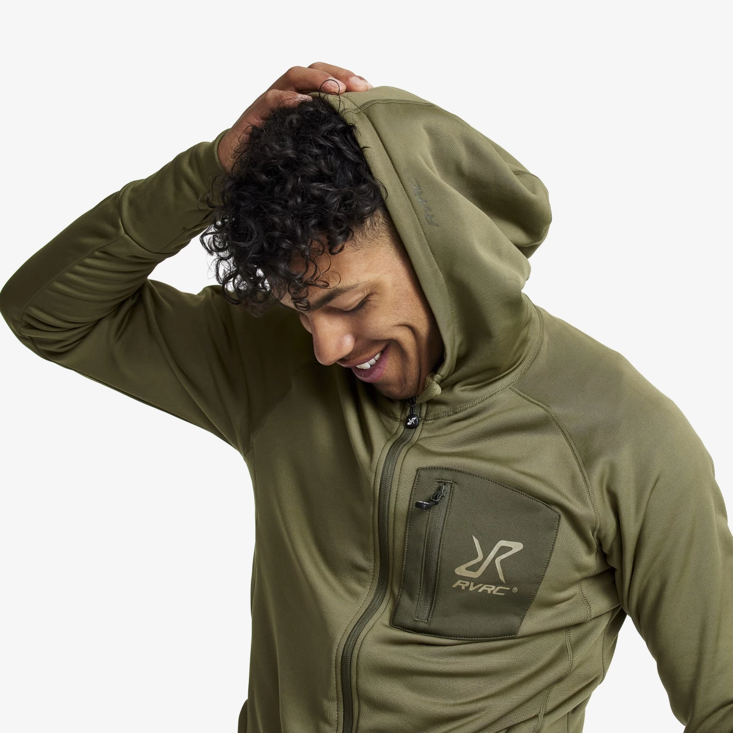 Illusion Hoodie Men Burnt Olive 4 Illusion Hoodie Men Burnt Olive - Image 4