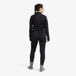 Waffle 1/2 Zip Baselayer Top Women Black -RevolutionRace Store 5ad33ff7 e216 4acc a561 eaaaf76e57f4