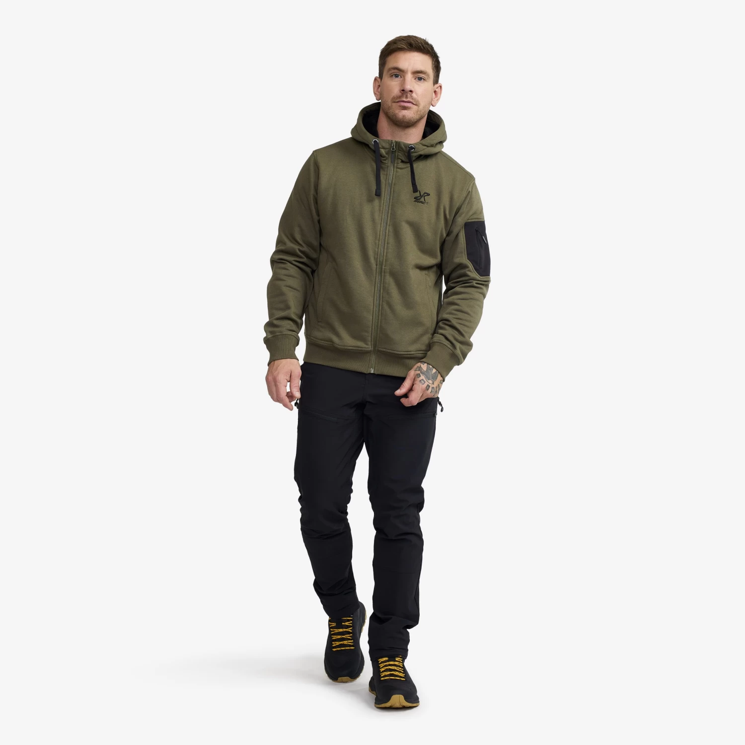 Pile Lined Hoodie Men Grape Leaf 2 Pile Lined Hoodie Men Grape Leaf - Image 2