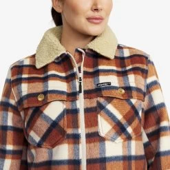 Lumber Jacket Women Rusty Orange/Oatmeal -RevolutionRace Store 8026196d 956c 46ad ab28 81754a62e139