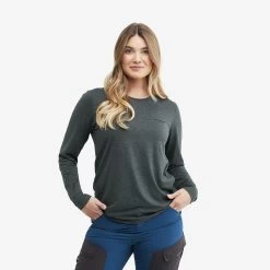 Vagabond Long Sleeve Tee Women Anthracite Melange