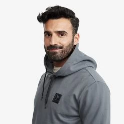 Lounge Logo Hoodie Men Turbulence Blue -RevolutionRace Store ab6b7cb6 f5bf 4a00 b7a9 37bad0955a0f