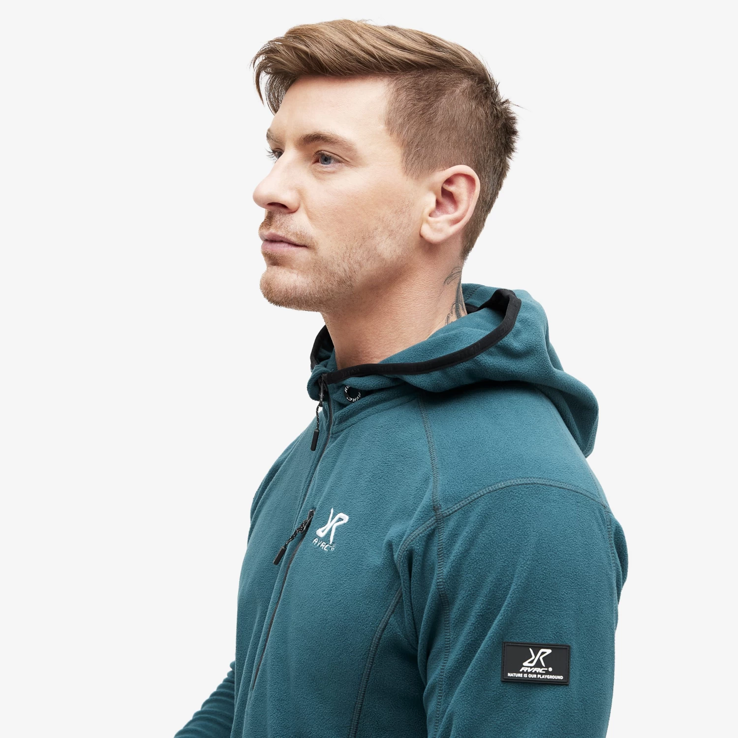 Trekker Hoodie Men Teal 4 Trekker Hoodie Men Teal - Image 4