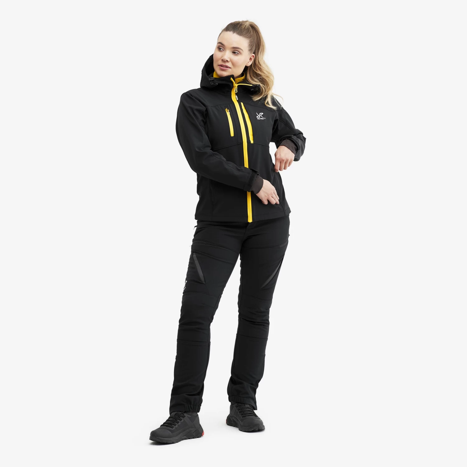 Hiball Jacket Women Black/Yellow 2 Hiball Jacket Women Black/Yellow - Image 2