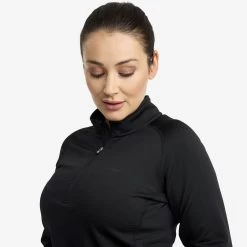 Waffle 1/2 Zip Baselayer Top Women Black -RevolutionRace Store b3c0a61f 30db 4da7 b43f 1d328979e010