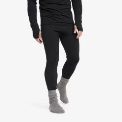 Waffle Baselayer Trousers Men Black