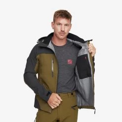 Silence Proshell Jacket Men Dark Olive/Moonless Night -RevolutionRace Store d573330f e685 4e8f 97b2 eda181f54f36