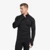 Waffle 1/2 Zip Baselayer Top Men Black