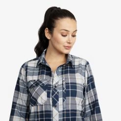 Flannel Shirt Women Moonlit Ocean/Blueberry -RevolutionRace Store ee7b7b86 13d9 46f5 83fa 3c7a969626d2